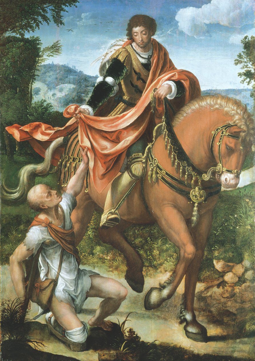 Svatý Martin rozdělující svůj plášť od Pieter Coecke van Aelst
