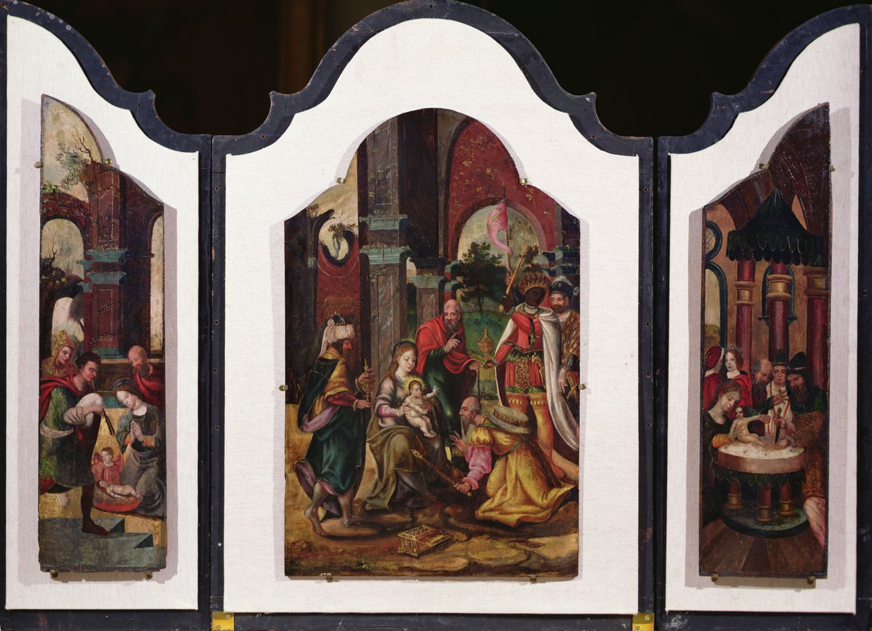 Klanění tří králů (viz 101585 pro recto) od Pieter Coecke van Aelst