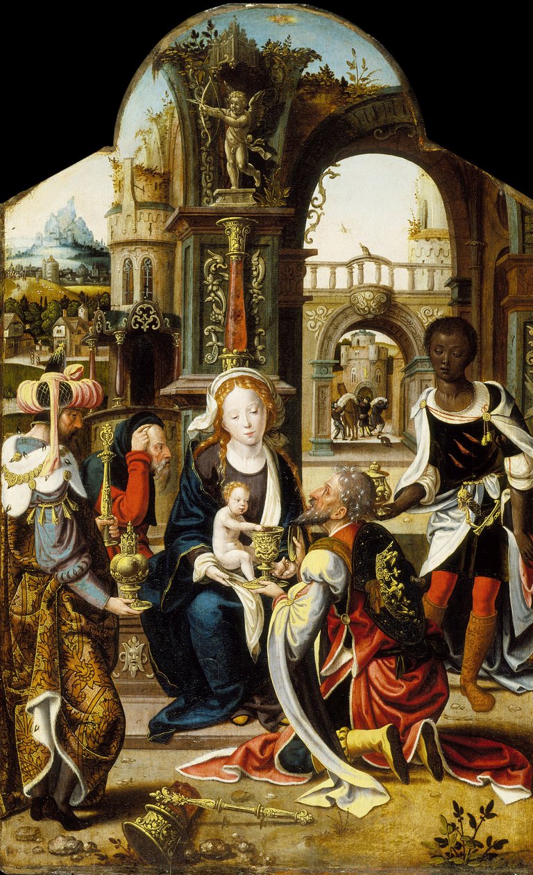 Klanění tří králů, 1530 od Pieter Coecke van Aelst
