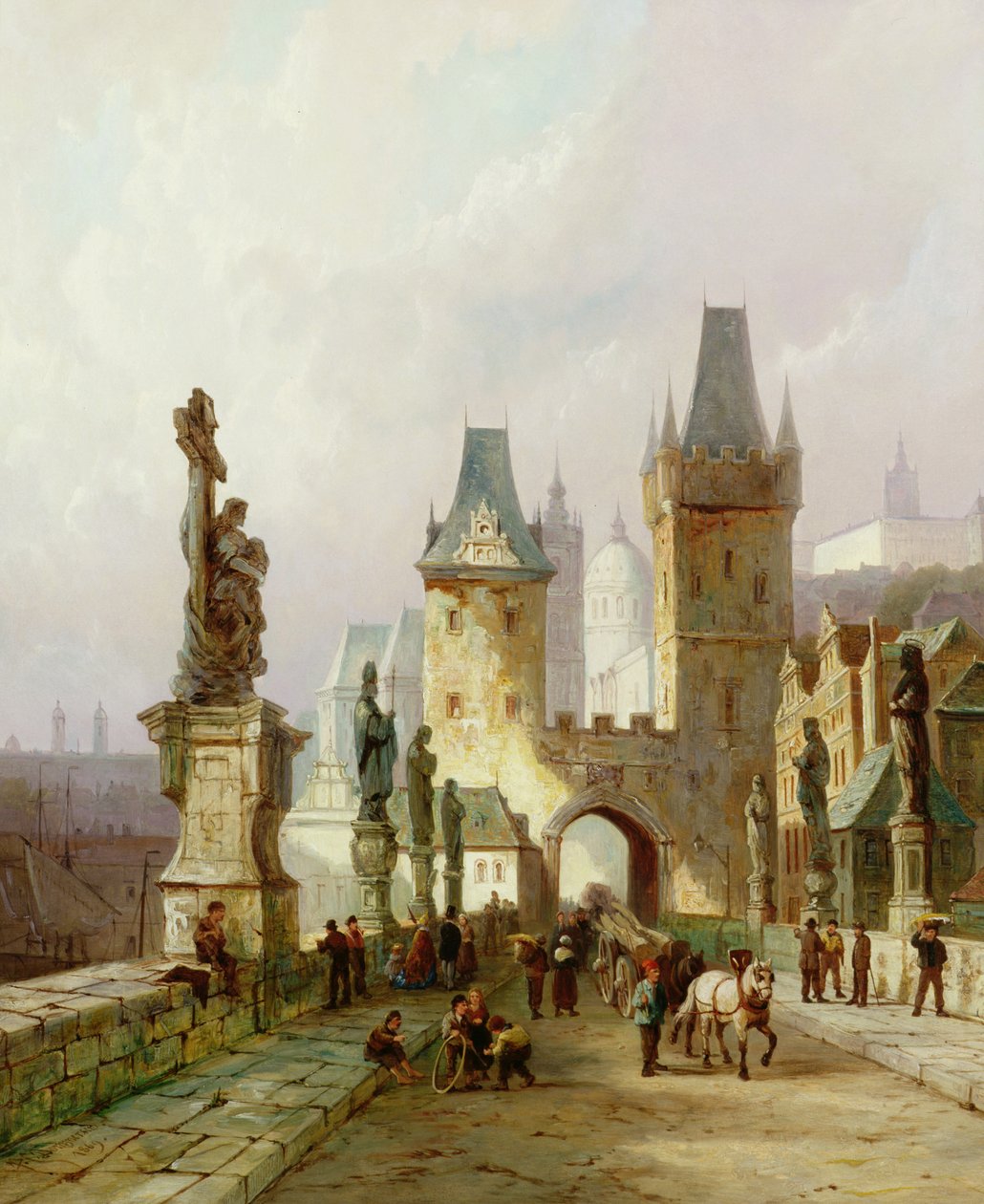 Karlův most, Praha od Pieter Cornelis Dommerson
