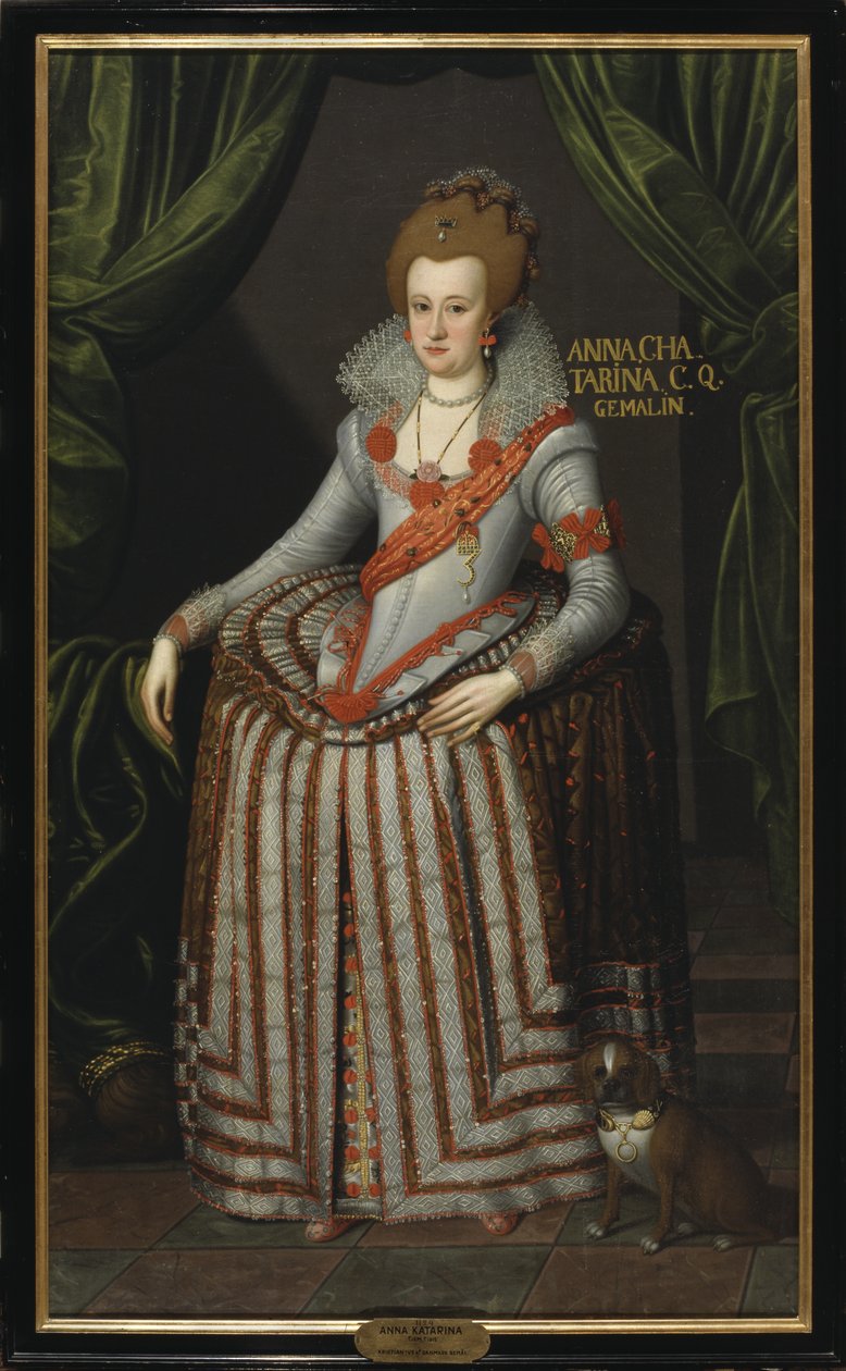 Anna Kateřina Braniborská, kolem roku 1600 od Pieter Fransz. Isaacsz.
