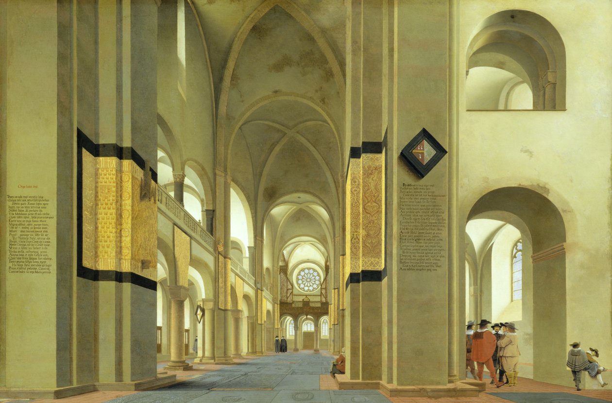 Interiér Marienkirche v Utrechtu, 1638 od Pieter Janszoon Saenredam