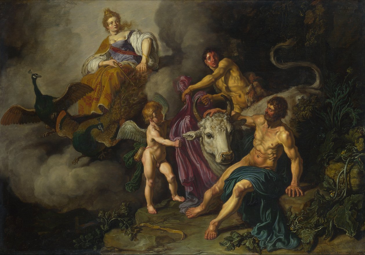Juno objeví Jupiter s Io od Pieter Lastman