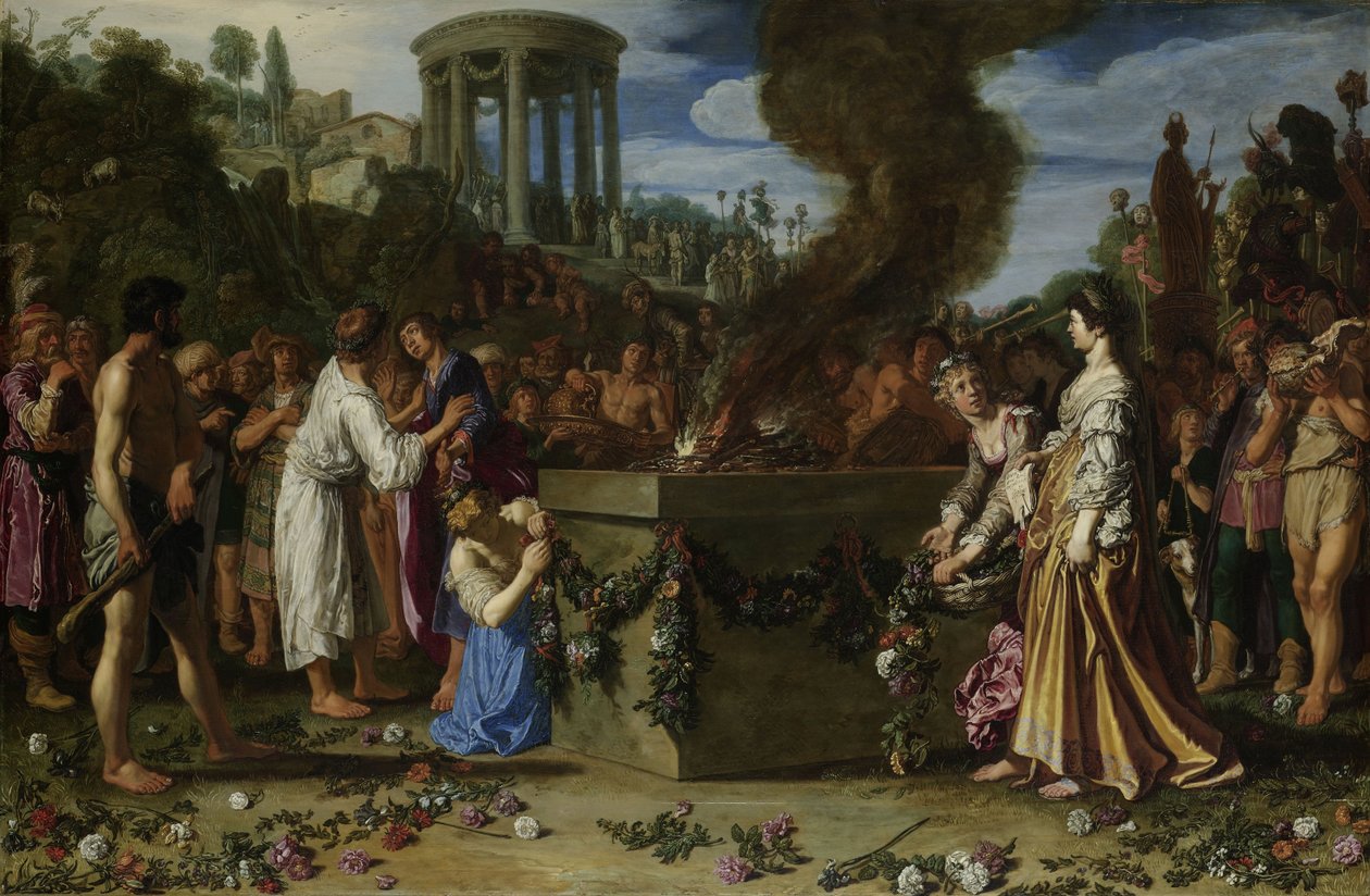 Orestes a Pylades spor u oltáře, 1614 od Pieter Lastman
