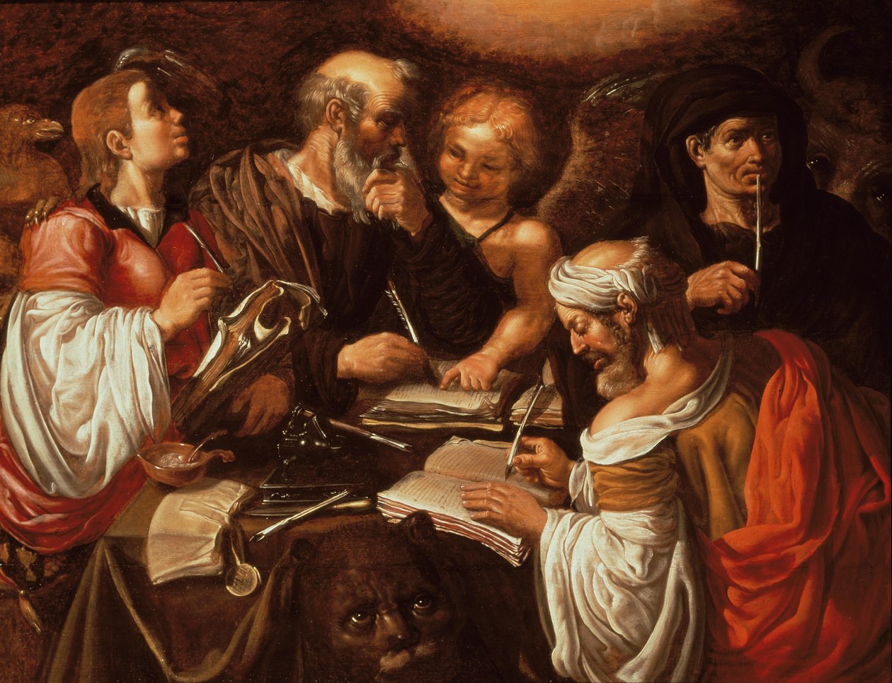 Čtyři evangelisté a jejich symboly od Pieter Lastman