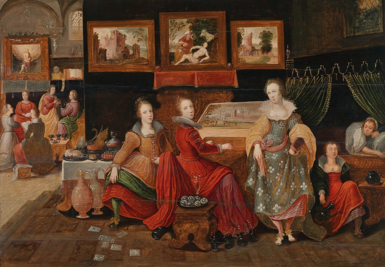 Podobenství o moudrých a pošetilých pannách od Pieter Lisaert IV.