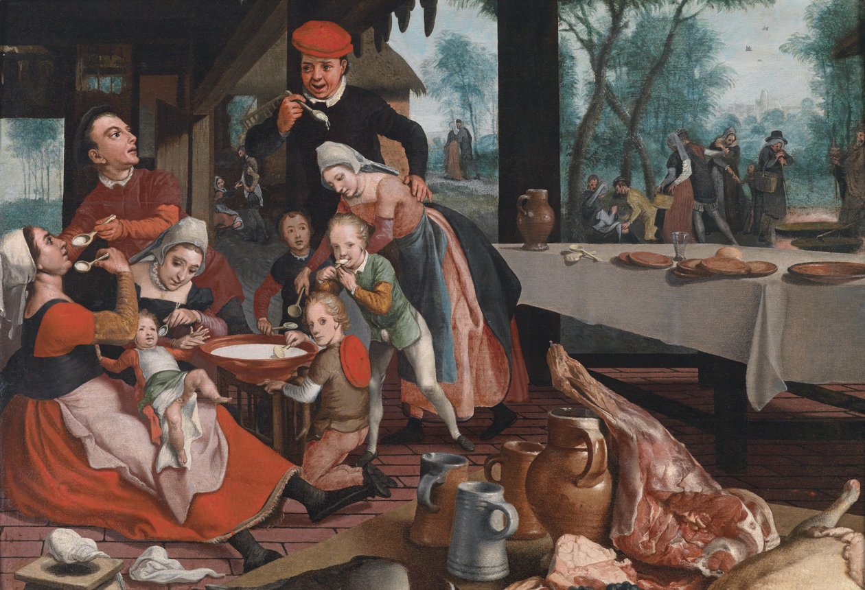 Rodina jí rýžový nákyp od Pieter Pietersz the Elder