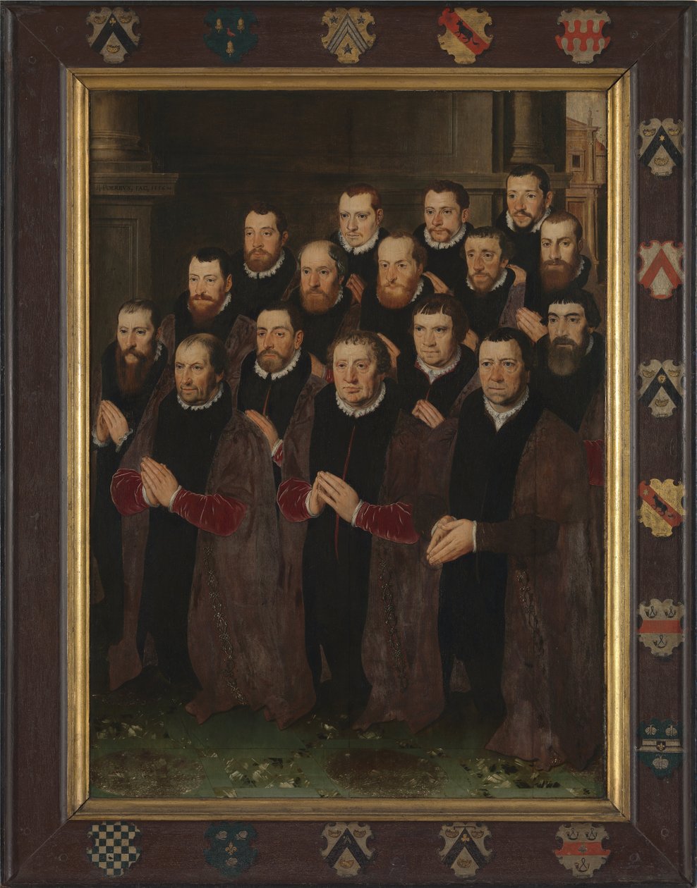 Panel 1 se 16 portréty členů Bratrstva Svaté krve, Panel 1 se 16 portréty členů Bratrstva Svaté krve od Pieter Jansz. Pourbus