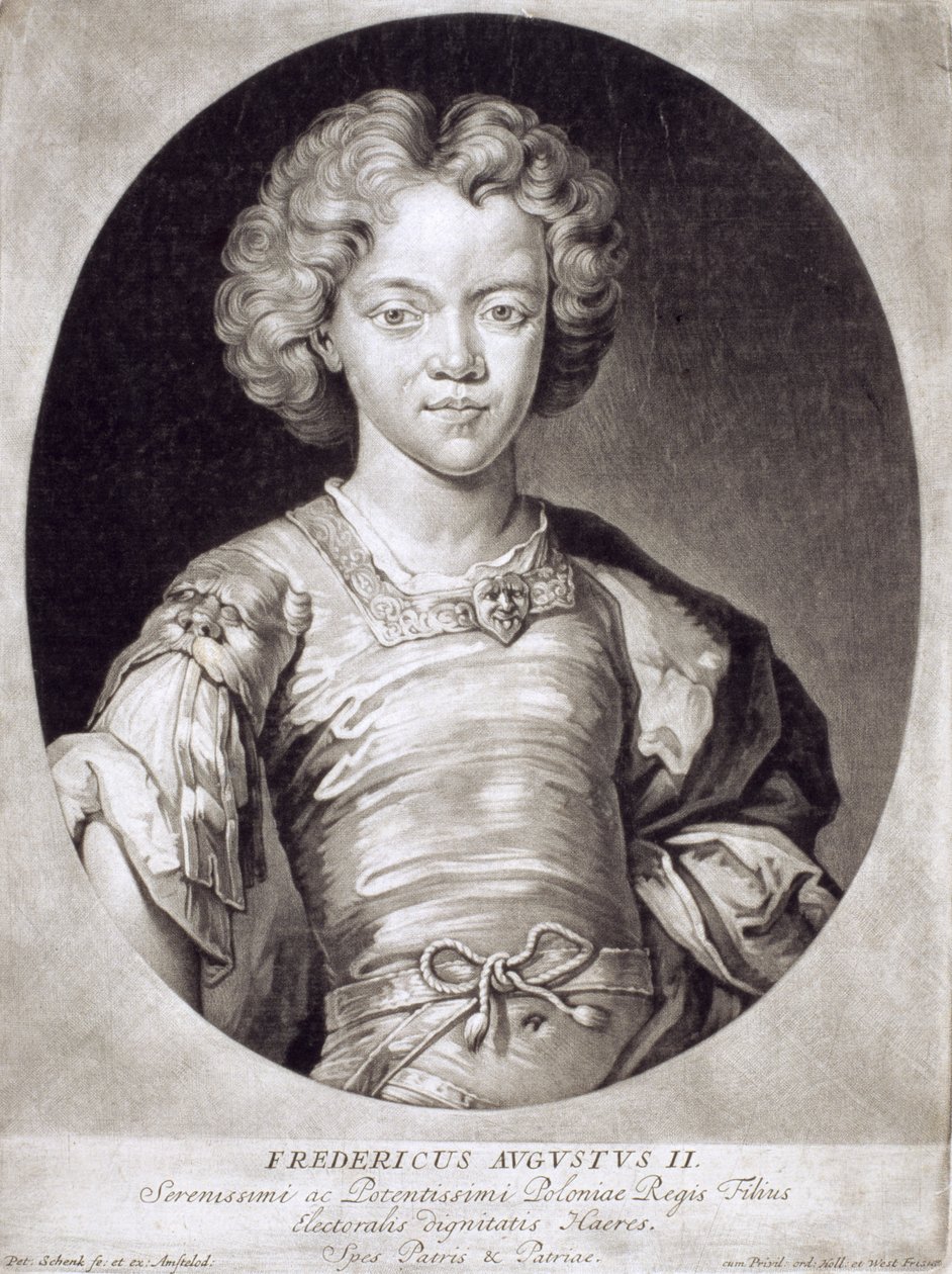 Augustus III. (1696-1763) polský král jako dítě od Pieter Schenk