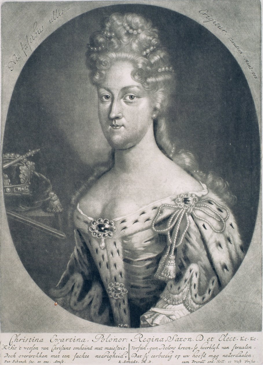 Christine Eberhardyn (nar. 1671) 1697 od Pieter Schenk