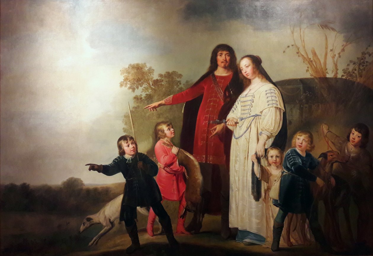 Rodinný portrét v krajině od Pieter Fransz de Grebber