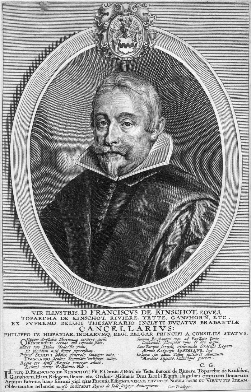 rytý portrét od Pieter de Jode