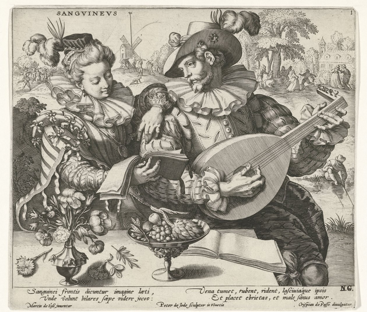 Čtyři temperamenty, Sangvinevs od Pieter de Jode I