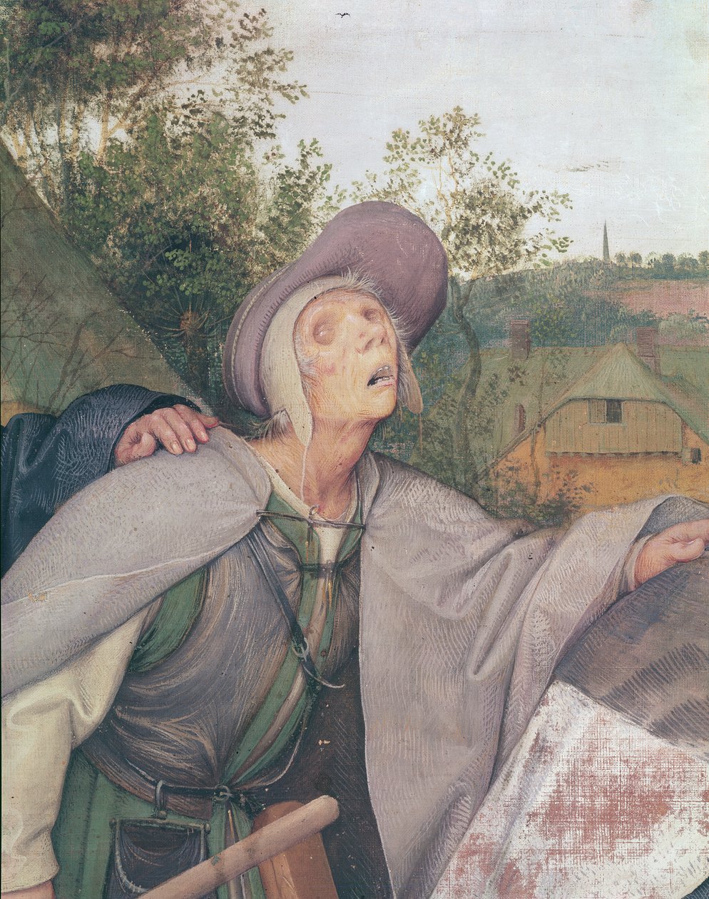 Podobenství o nevidomých, detail slepého muže, 1568 detail olej na plátně z roku 29163 od Pieter Bruegel the Elder