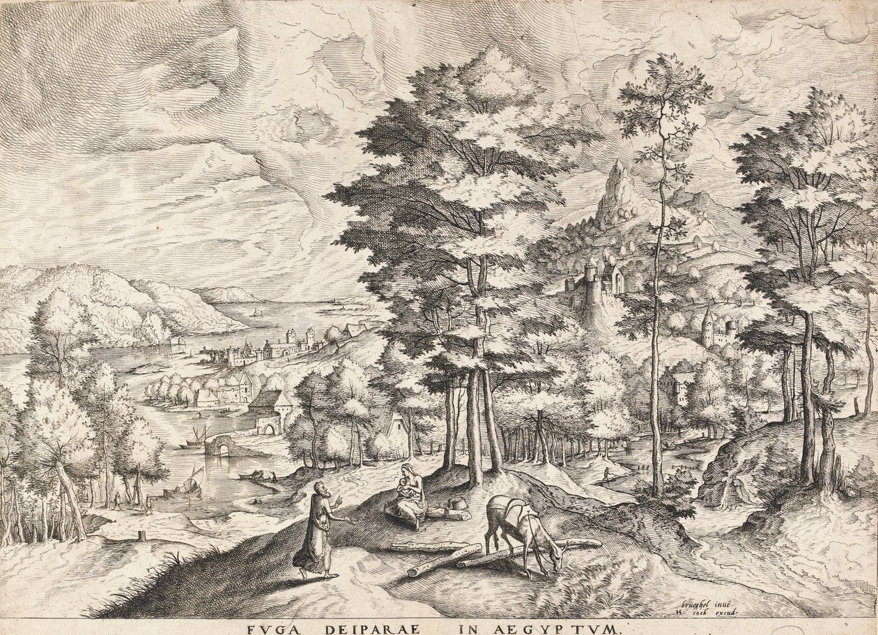Zbytek na útěku do Egypta od Pieter Bruegel the Elder