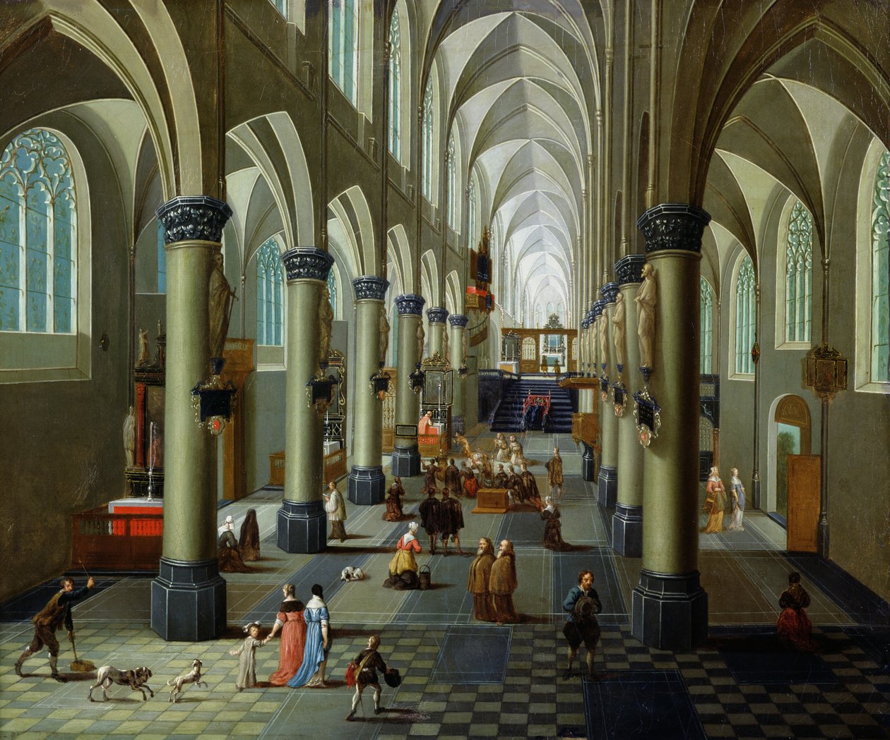 Interiér kostela od Pieter the Elder Neeffs