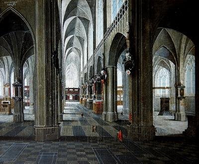 Interiér katedrály od Pieter the Elder Neefs