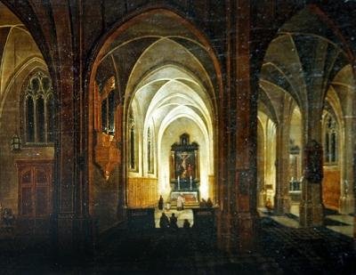 Interiér kostela od Pieter the Elder Neefs