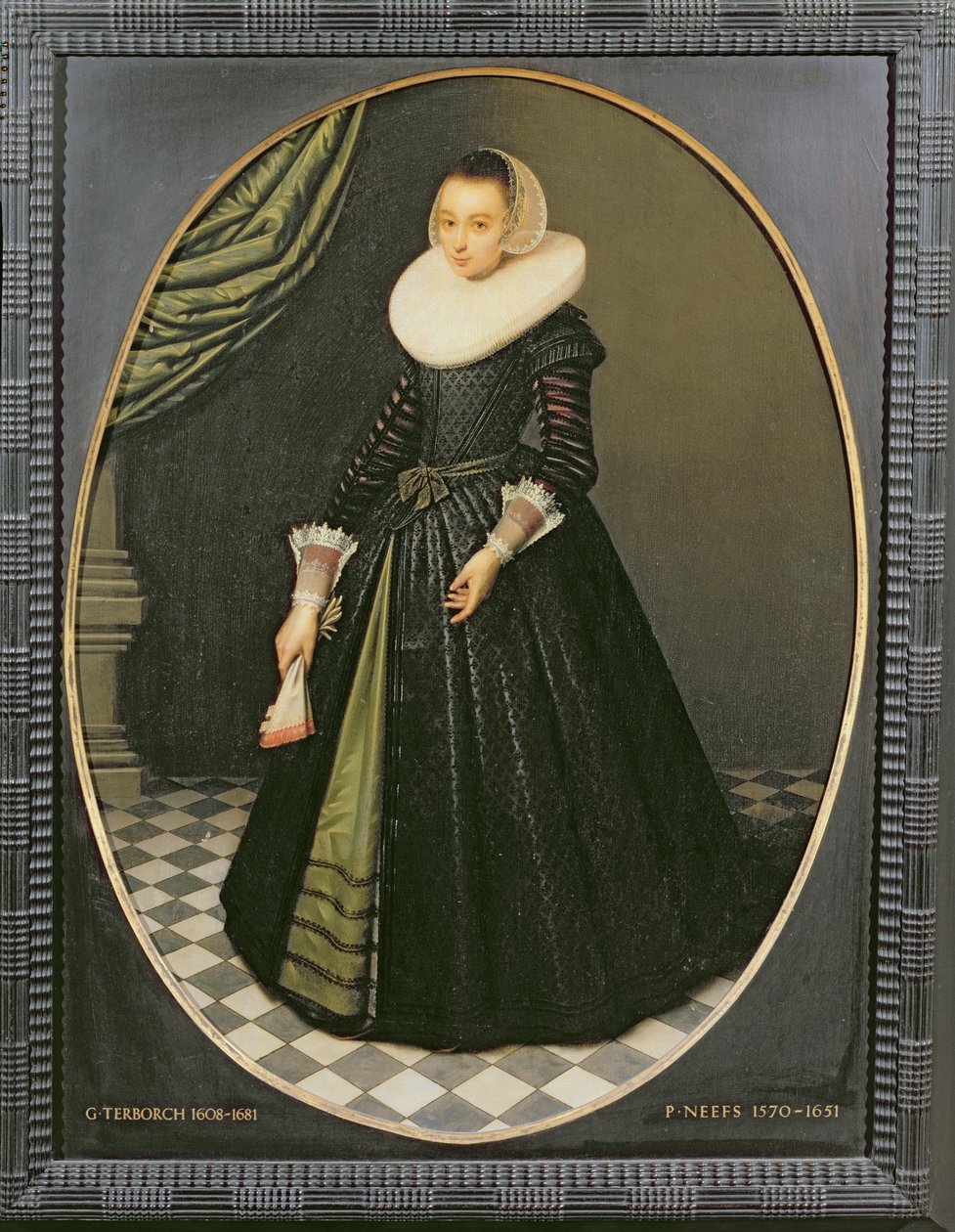 Oválný portrét dámy od Pieter the Elder Neefs