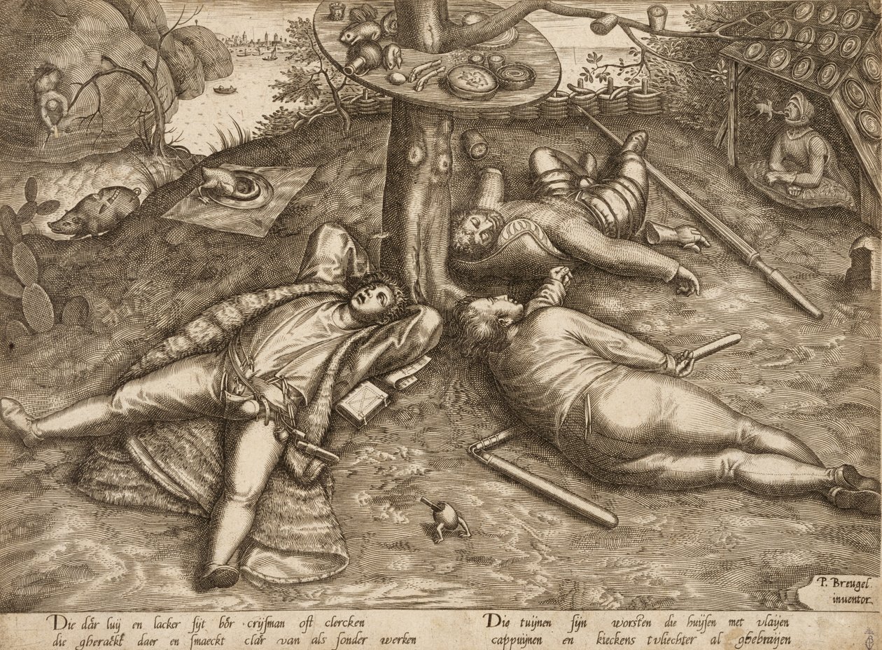 Země hojnosti od Pieter the Elder after Bruegel