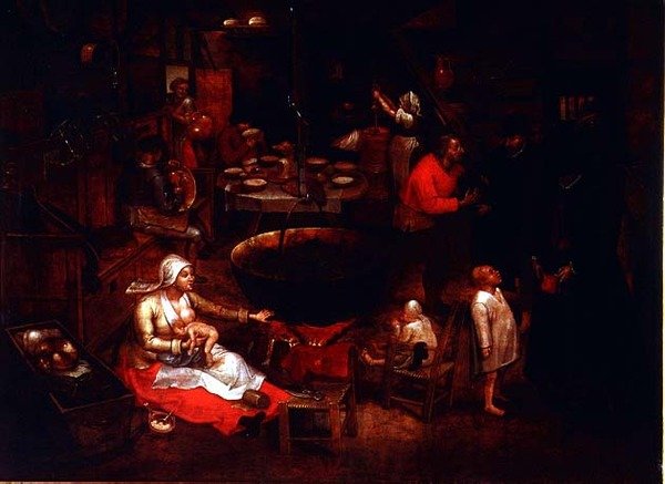 Návštěva na farmě od Pieter Brueghel the Younger
