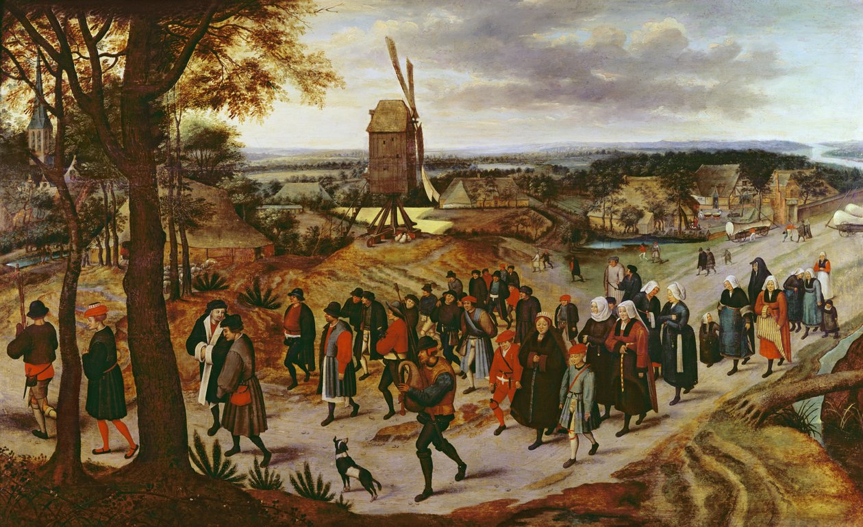 Svatební průvod od Pieter Brueghel the Younger