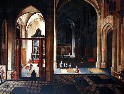 Interiér katedrály od Pieter the Younger Neefs