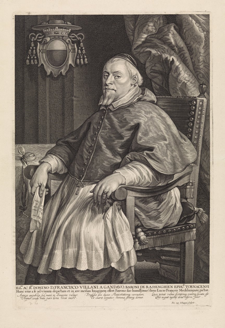 Portrét Françoise Villaina, biskupa z Tournai od Pieter van Schuppen