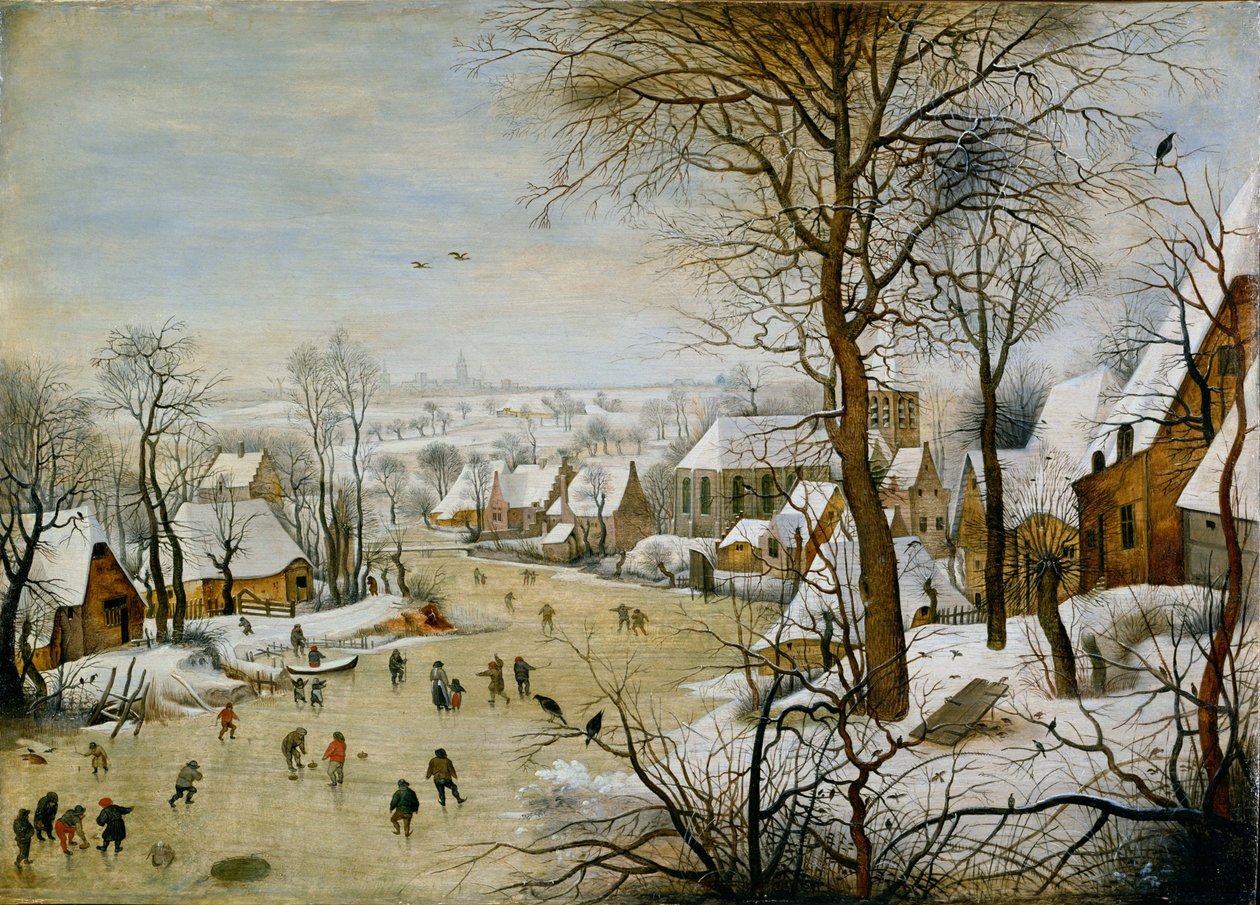Zimní krajina s pastí na ptáky od Pieter Brueghel the Younger