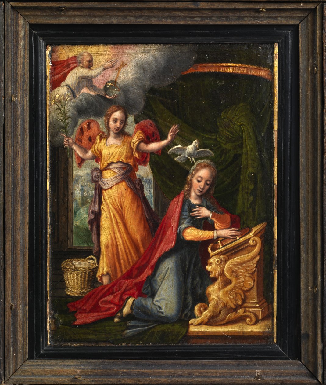 Zvěstování (recto): detail, cca 1530 (malba na panelu) od Pieter Aertsen