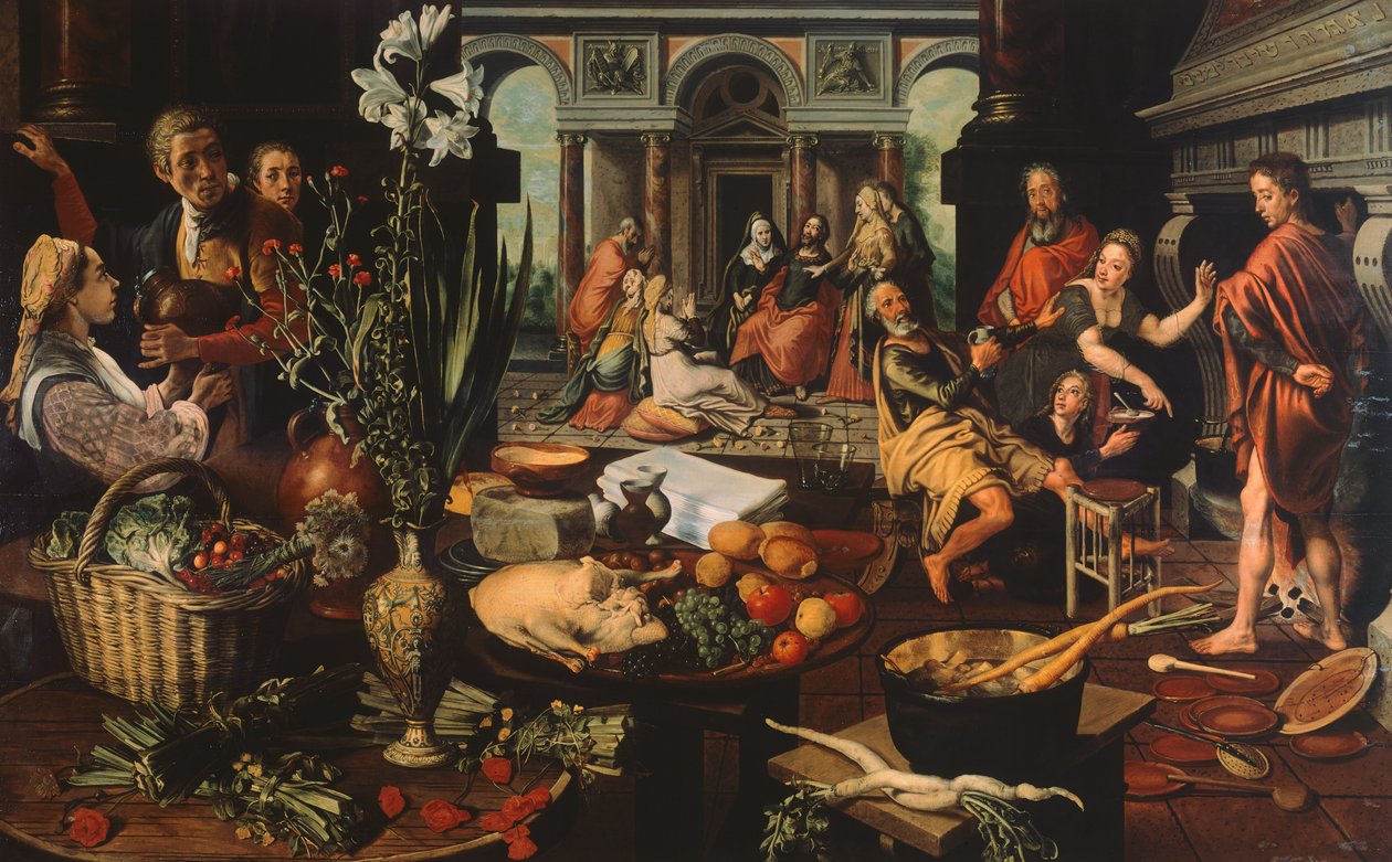 Kristus v domě Marty a Marie od Pietera Aertsena (1507 nebo 1508-1575) od Pieter Aertsen