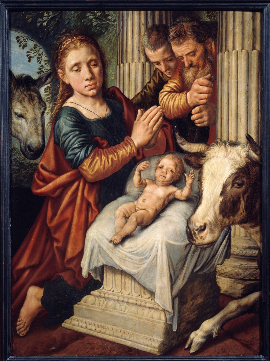 Klanění pastýřů Obraz Pietera Aerstena (1508-1570) (ek.holl.) 16. století Sun. 0,87x0,63 m Rouen, Musee des Beaux Arts od Pieter Aertsen