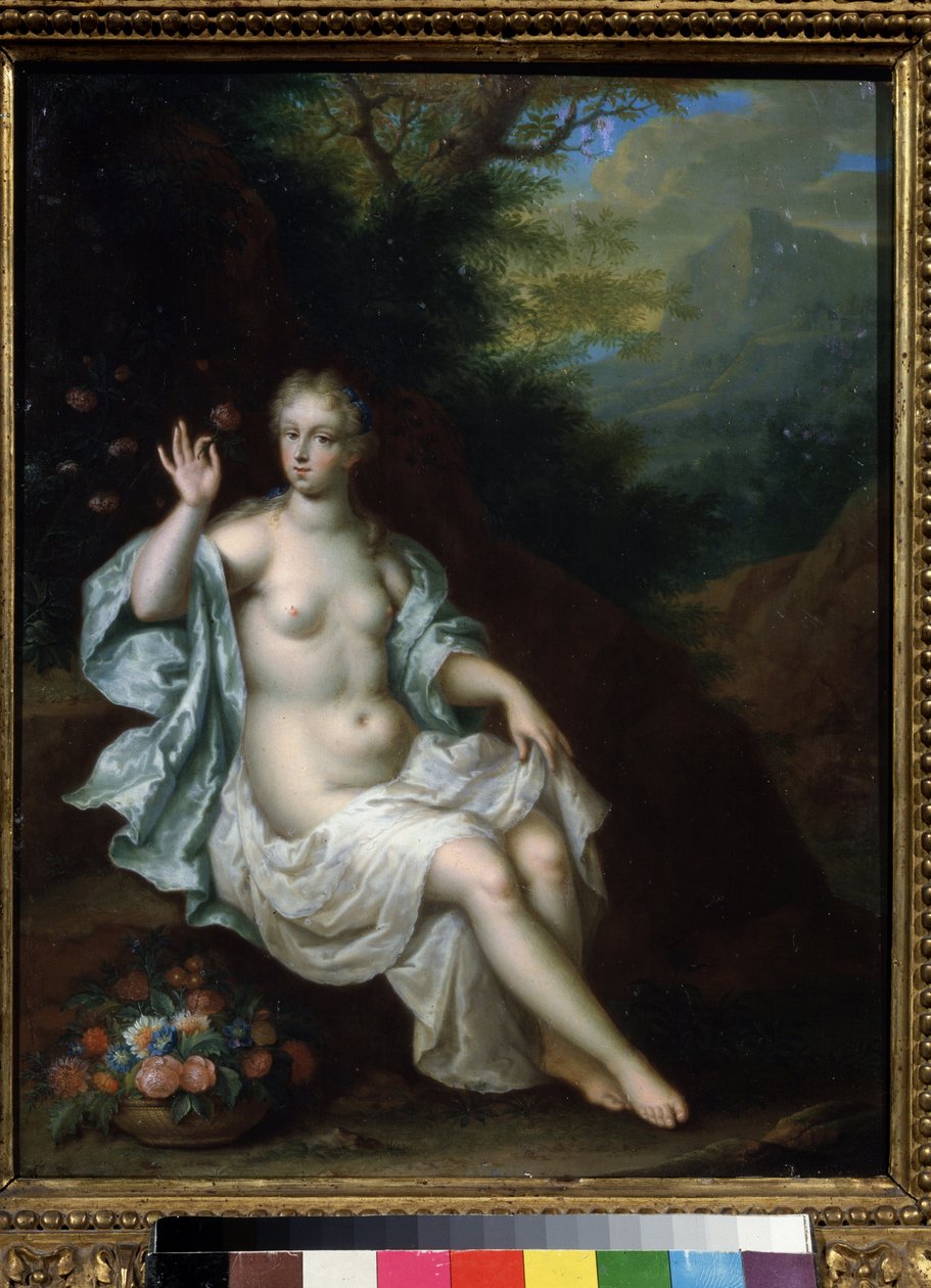 "Portrait Of The Nymph Flore"" (Flora) Malba Pietera Borna (Borm) (1650-1682) Soukromé sbírky Puškinova muzea ze 17. století v Moskvě od Pieter Borm