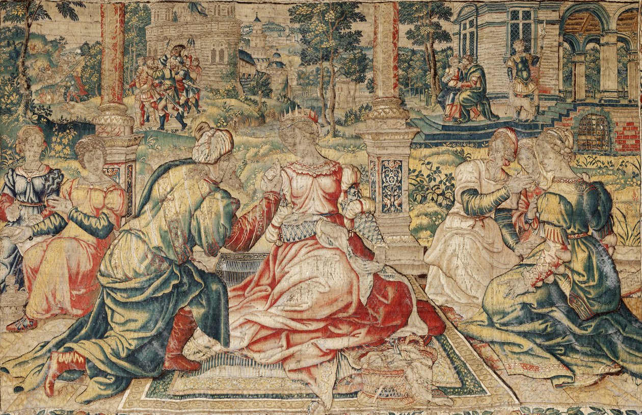 Tapiserie Marka Antonia a Kleopatry od Pieter (attr. to) Coecke van Aelst