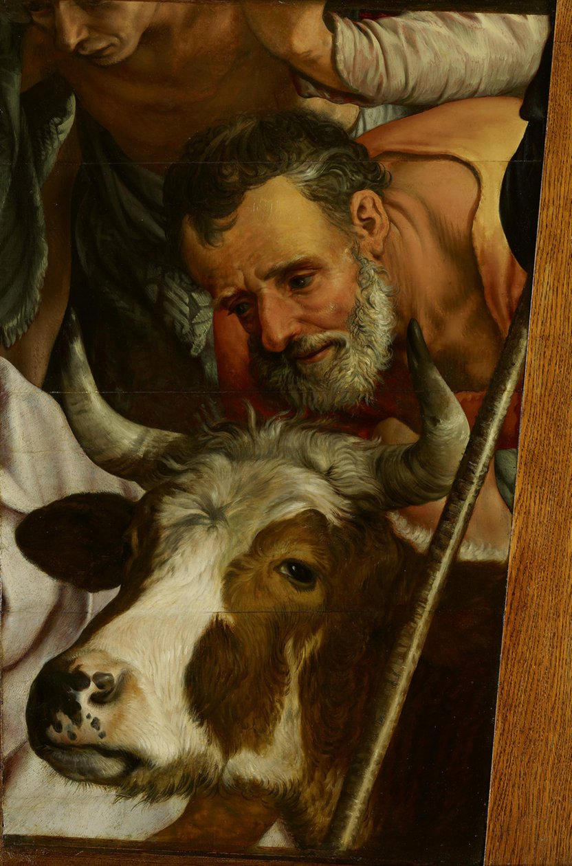 Klanění pastýřů (úryvek) od Pieter Aertsen