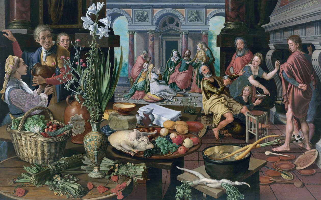 Kristus v domě Marty a Marie od Pieter Aertsen