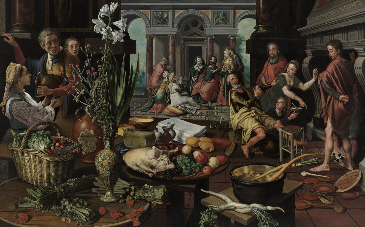 Kristus v domě Marie a Marty od Pieter Aertsen