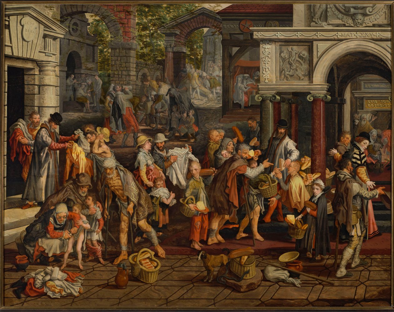Křesťanské skutky milosrdenství od Pieter Aertsen
