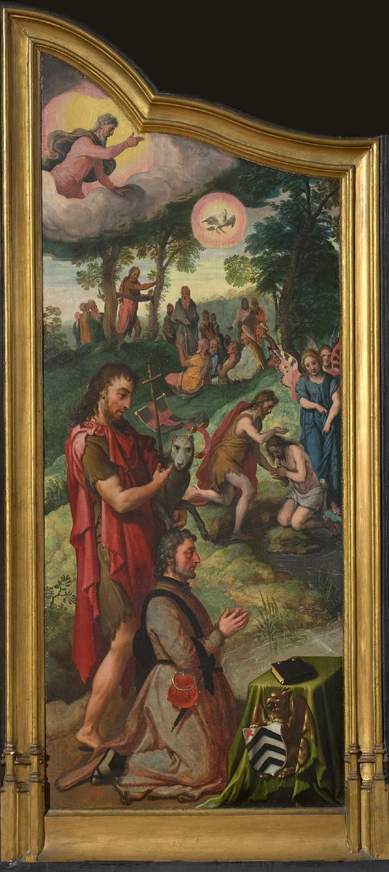 Jan van der Biest Triptych levý panel. od Pieter Aertsen