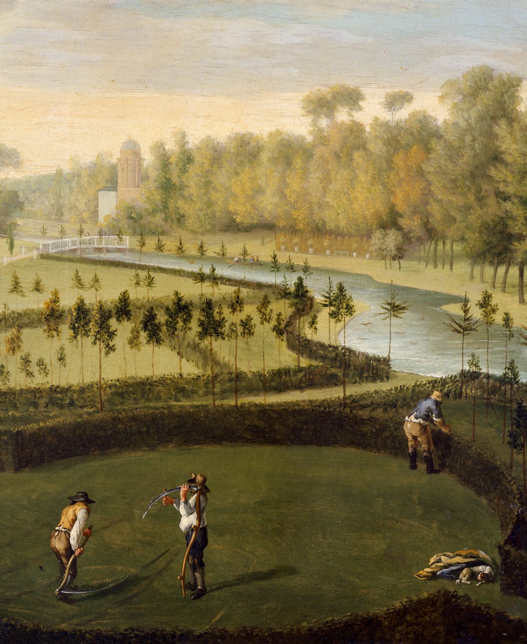Puutarhat Chiswick Housessa lännestä (numero 369420) (öljy paneelille) od Pieter Andreas Rysbrack