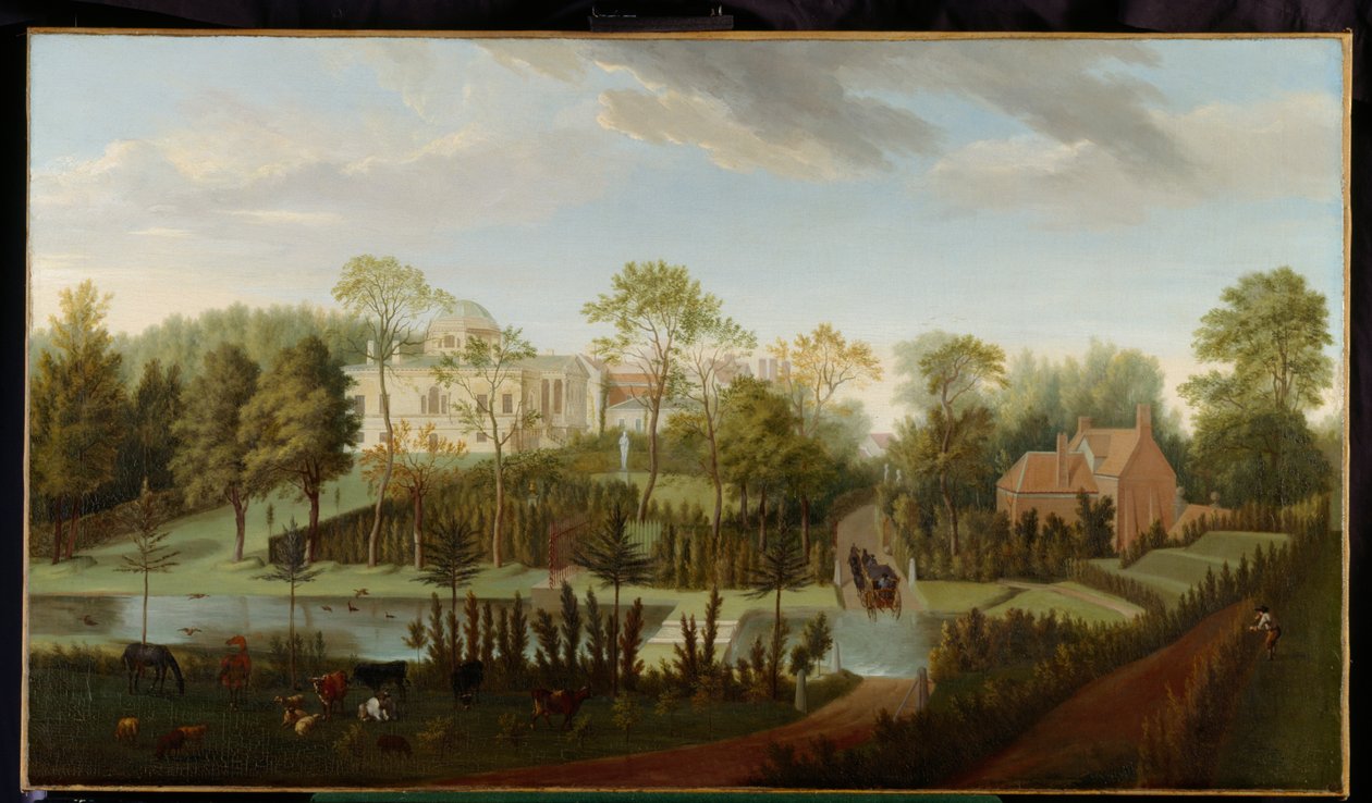 Pohled na Chiswick House od jihozápadu (olej na plátně) od Pieter Andreas Rysbrack