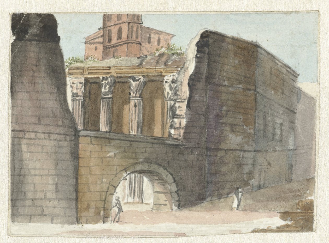 Římské ruiny od Pieter Bartholomeusz. Barbiers