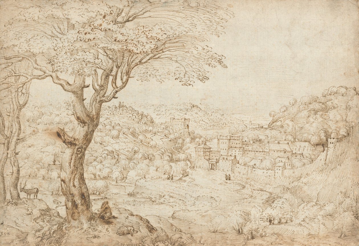 Krajina s pokáním svatého Jeronýma od Pieter Bruegel the Elder