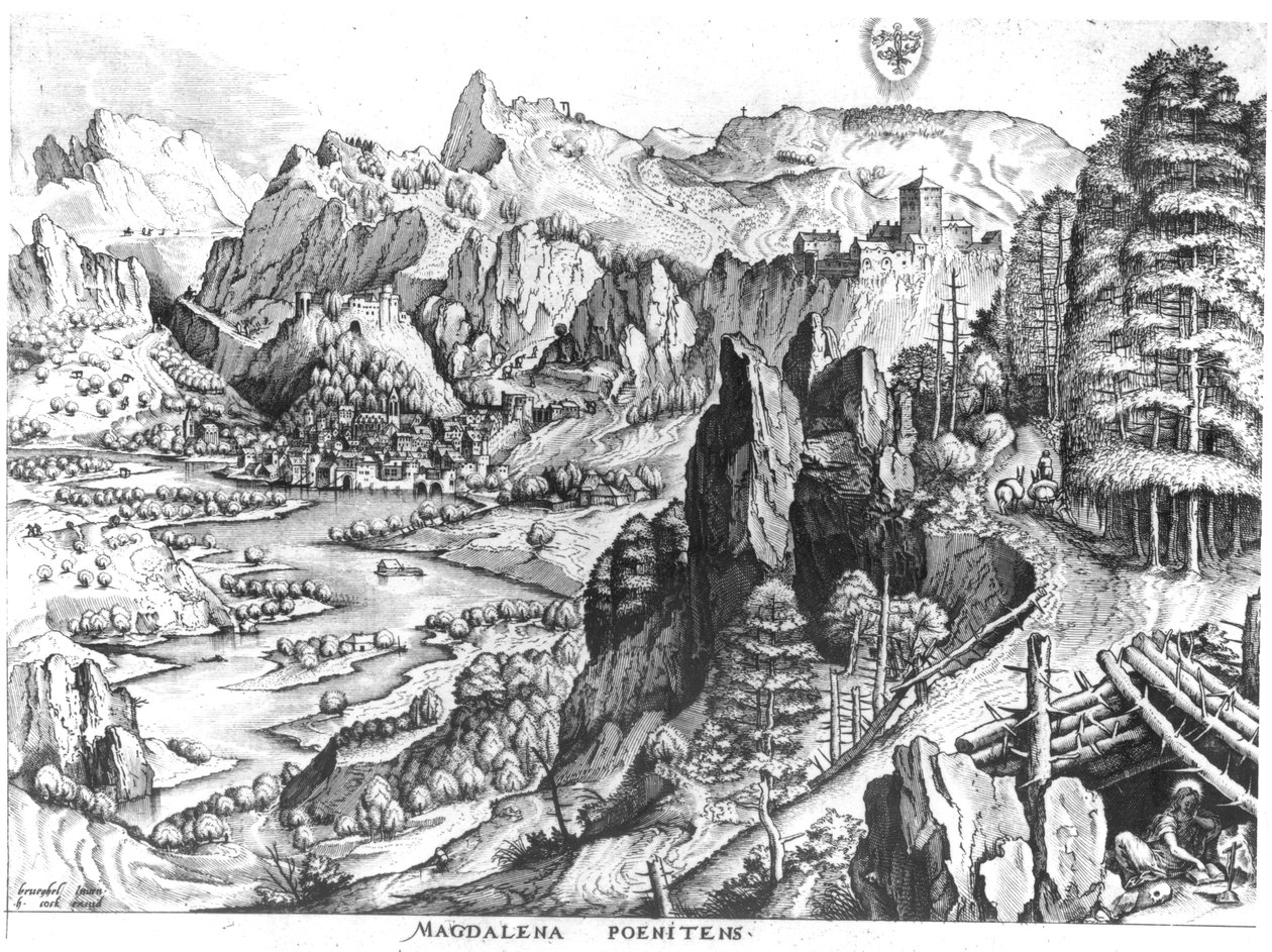 Kajícnice Magdalena, vyryl Hieronymus Bosch (c.1510-70) c. 1555-57 od Pieter Bruegel the Elder