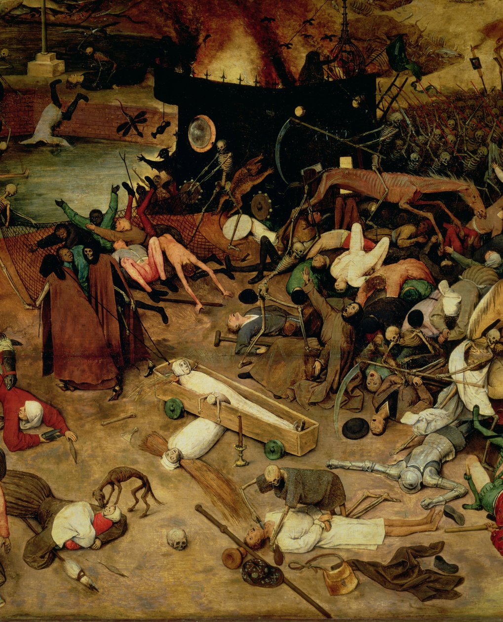 Triumf smrti, detail střední části, 1562 od Pieter Bruegel the Elder