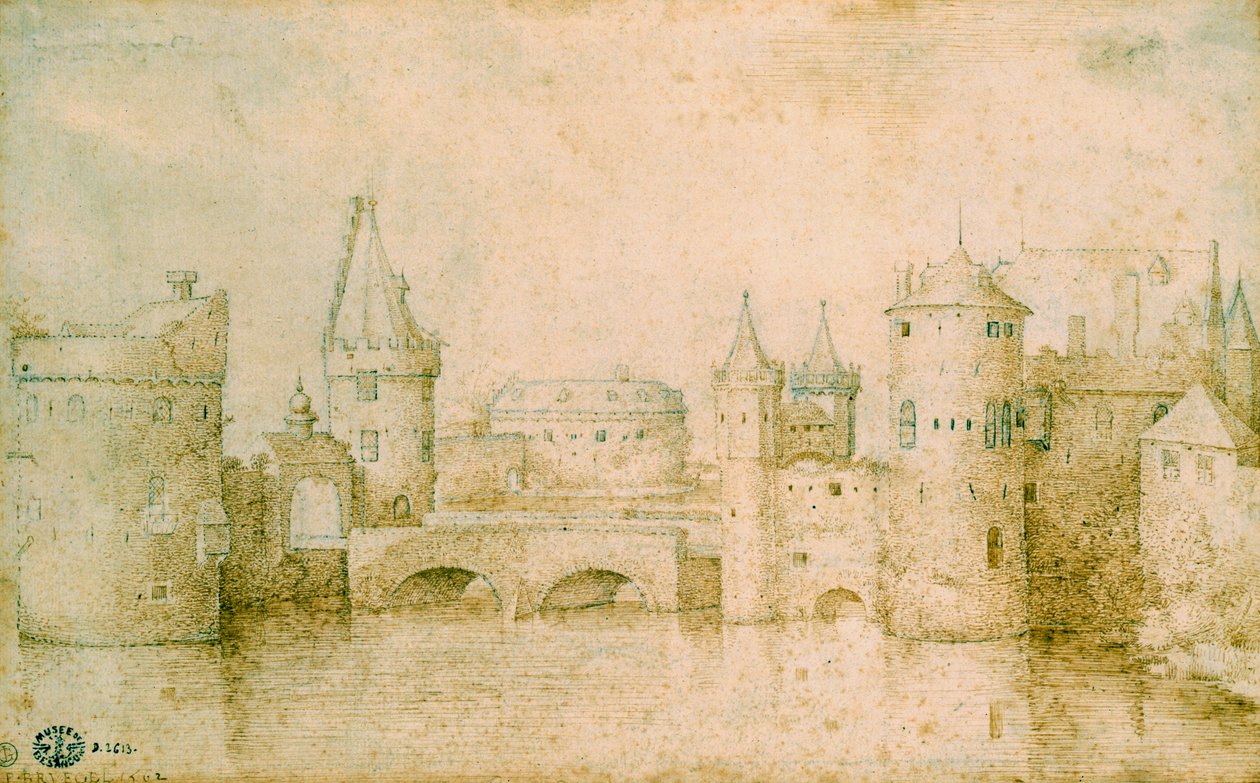 Pohled na starověké opevnění Amsterdamu, Nizozemsko, 1562 od Pieter Bruegel the Elder