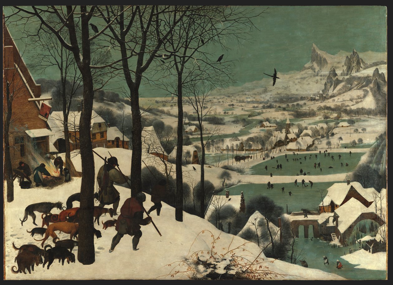 Německy: Jäger im Schnee (Winter) Lovci na sněhu od Pieter Brueghel the Elder