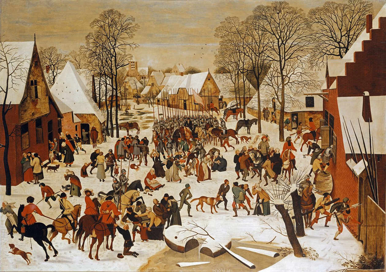 Zimní scéna s masakrem neviňátek od Pieter Brueghel the Younger