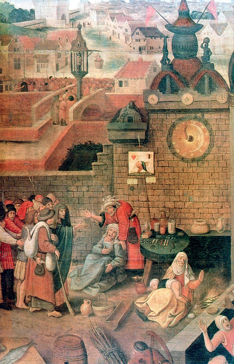 Detail Krista vyhánějícího obchodníky z chrámu, c1584-1638 od Pieter Brueghel the Younger