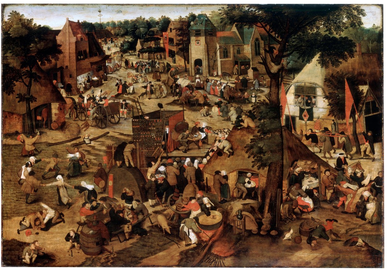 Veletrh s divadelním představením, c1580-1630 od Pieter Brueghel the Younger